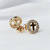 Par de Brinco Redondo Vazado Cravejado com Cruz - Banhada a Ouro 18k - Authentic Joias | N° 1 em Joias Masculinas