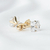 Par de Brincos Pedra de Zircônia Quadrada - 6mmx6mm - Banhada a Ouro 18k - Authentic Joias | N° 1 em Joias Masculinas