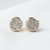 Par de Brinco Redondo 31 Pedras Cravejado em Zircônia - Banhada a Ouro 18K - comprar online