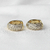 Par de Brincos Argola Cravejada em Zircônia 52 Pedras - Banhada a Ouro 18k - loja online