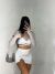 cropped de tule manga longa - Sweet Gringa
