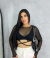 cropped de tule manga longa - comprar online