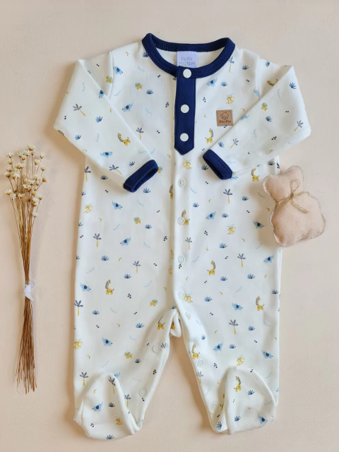 Macacão bebê menino, algodão egípcio | Lucca Selva P e M - comprar online