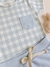 Conjunto bebê body e short Ursinho Teddy, xadrez azul, em algodão egípcio - P ao G. - comprar online