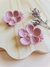 Kit de presilhas para bebê com flor de renda rosa. - comprar online