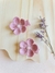 Kit de presilhas para bebê com flor de renda rosa. - loja online