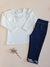 Conjunto duas peças, calça jeans macia e suéter com babado, Charlotte - comprar online