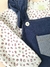 Jardineira jeans mais body manga longa em algodão egípcio | Paty - tamanho 1 - Lile for baby