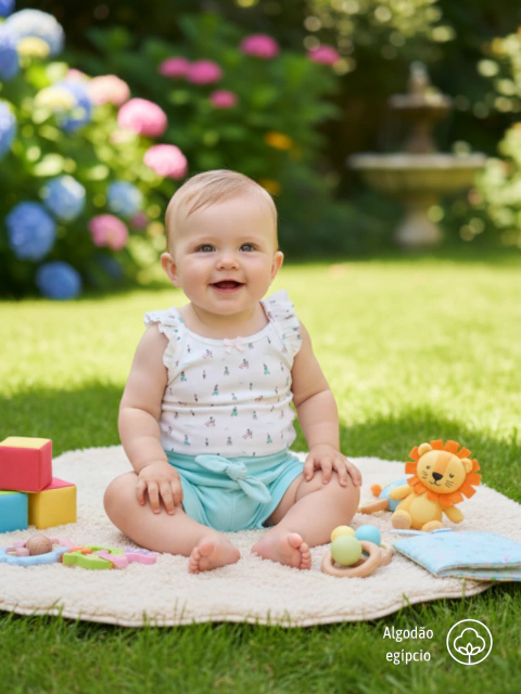 Conjunto bebê verão, menina, algodão egípcio | Ice cream - comprar online
