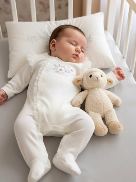 Macacão bebê menina em malha tricotada | Olívia - RN e P - comprar online