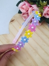 Tiara florzinha com pérolas