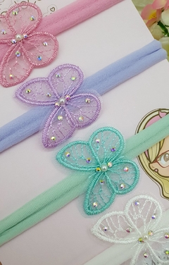 Faixa de borboleta com strass. - comprar online