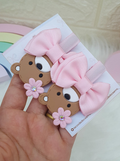 Parzinho urso com gravatinha dupla. - comprar online