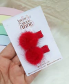 Parzinho pompom de pelúcia. - comprar online