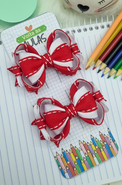Laço mini amora com gravatinha escolar. - comprar online