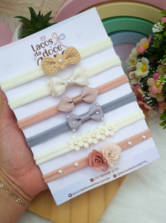 Imagem do Kit princesa com 6 faixas para recém nascido.