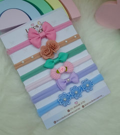 Kit meus primeiros lacinhos com 6 faixas para bebê recém nascido. - comprar online