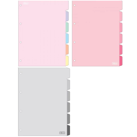 Divisória Para Fichário Argolado Universitário Tilibra C/6