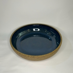 Travessa - Azul metalizado - Ateliê Siqueira - Cerâmica artesanal