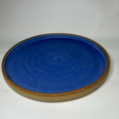 Prato salada aba reta - Azul ac.