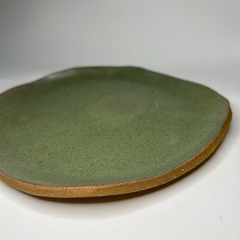 Prato sobremesa orgânico - Verde acetinado - comprar online
