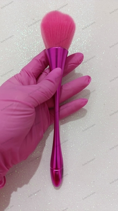 Pincel Espanador Luxo Cabo Longo Pink