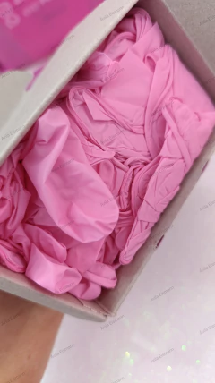 Luva Nitrílica para Procedimento Rosa Tam. M Safemax - Caixa c/ 100 unid. na internet