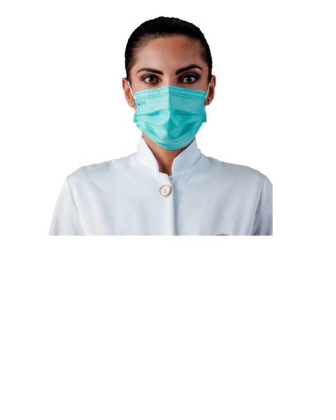 Kit Máscara Verde Água C/12 unidades