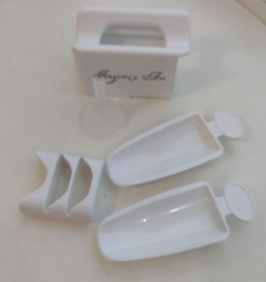 Dispenser Coletor De Glitter Decoração De Unhas C/ Funil