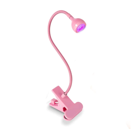 Luminária De Mesa Com Garra Presilha Rosa UV Ultravioleta Para Manicure - CLIP ON UV LAMP