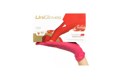 Luva de Látex para Procedimento Red Unigloves com 100 Unidades Tamanho P