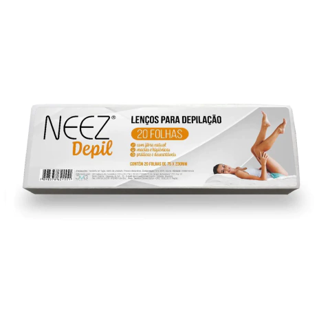 Neez Depil Lenço Para Depilação Pacote 20 Folhas