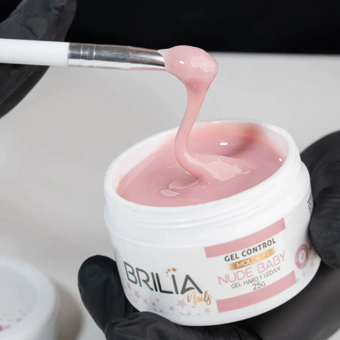 Gel Control Nude Baby Molde F1 - Brilia Nails Pote 25gr