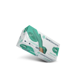 Luva de látex Verde Lano-E para procedimento (sem pó, com hidratante)
