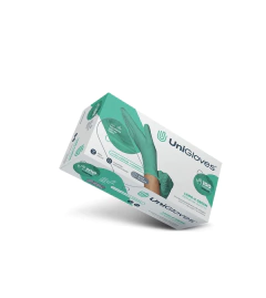 Luva de látex Verde Lano-E para procedimento (sem pó, com hidratante)