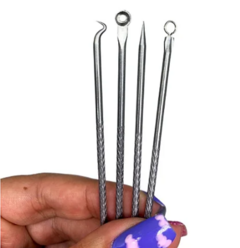 Kit com 04 Pinças para Remoção de Cravos