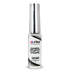 Esmalte em Gel Vitral Preto - Risa