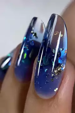 Esmalte em Gel Vitral Azul