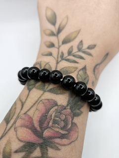 Pulseira de obsidiana negra