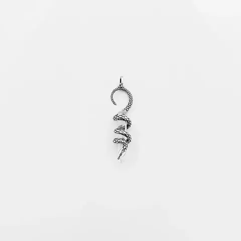 Colar de Serpente com Quartzo Transparente