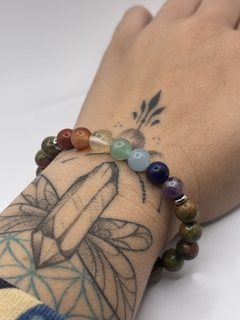 Pulseira 7 chakras com unakita - comprar online