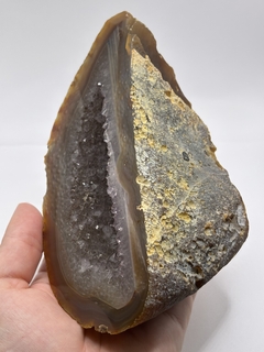 Geodo de ágata com ametista - Vale Dos Sonhos Artes