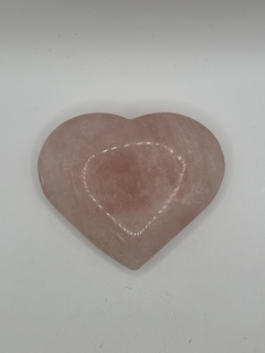 Coração de quartzo rosa