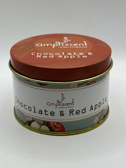 Vela aromática ampliscent aromaterapia chocolate e maçã lata