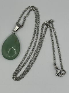 Colar quartzo verde - gota - comprar online