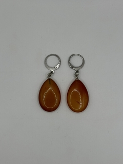 Brinco gota ágata