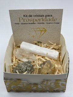 Kit caixa de cristais para prosperidade na internet
