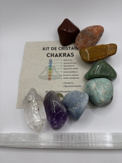 Kit caixa de cristais dos chakras rolado g
