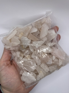 Pacote Quartzo rosa bruto 500gr