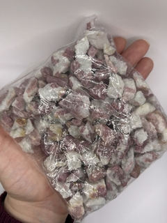 Pacote Turmalina rosa bruta 500gr
